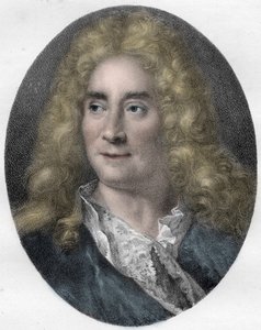 Portrait of Michel Boyron (Michel Baron), English Actor and Playwright (1653-1729) - Engraving. by Unknown artist