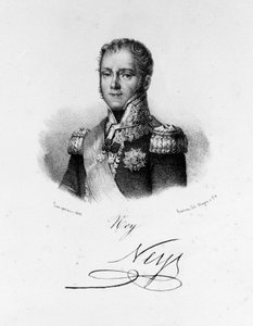 Portrait of Michel Ney, Duke of Elchingen, Prince of the Moskova (1769 - 1815), Marshal of France. Engraving of the 19th century. by Unknown artist
