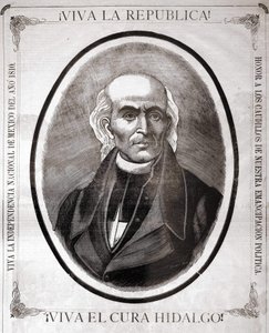 Portrait of Miguel Hidalgo y Costilla, Mexican Priest (in 1810 He Proclaimed the Independence of His Country). Engraving Made to His Honour at the End of the 19th Century by Unknown artist