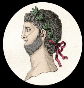 Portrait of Nero Claudius Caesar Augustus Germanicus (37-68 AD), Roman Emperor (19th century engraving) by Unknown artist