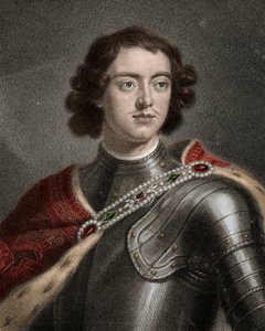 Portrait of Peter I The Great (1672-1725), Tsar of Russia - Peter the Great or Peter I (1672-1725) - Engraving - 19th Century