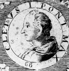 Portrait of Pope Anacletus or Cletus or Anencletus or Cleto I, died in 91.