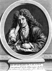 Portrait of Richard Delalande, superintendent of the Music of the King; b. 15 Dec. 1657 in Paris; d. 18 Jan. 1726
