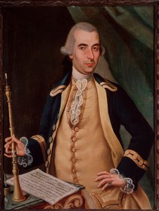Portrait of Sante Aguilar (c. 1734-1808) Italian oboist. Anonymous painting. 18th century. Bologna Civico Museo Bibliografico