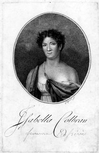 Portrait of the Spanish singer Isabelle Colbran