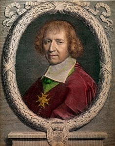 Portrait of the Churchman Francois de Harlay, Abbe of Jumieges (1625-1695). Engraving of the 17th Century. Paris, Musee Carnavalet