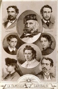 Portrait of Giuseppe Garibaldi and members of his family