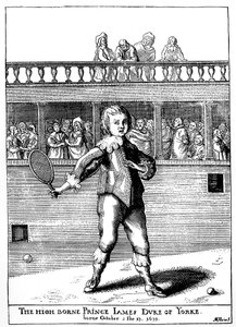 Prince James, Duke of York (1633-1701) playing palm game, later James II of England - in 