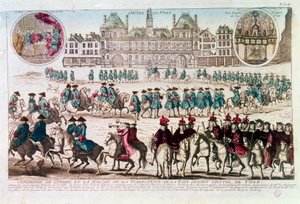 Procession on the Occasion of the Peace Publication Ceremony in Front of the Town Hall