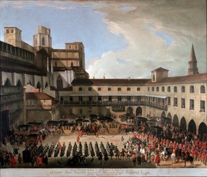 Reception in Milan of Venetian Ambassadors by Emperor Charles VI in 1711