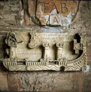 Relief representing the Pisa harbour (13th century) by Unknown artist