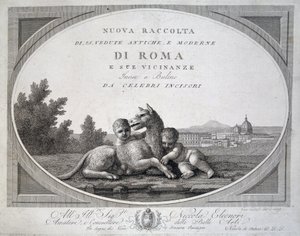 Remus and Romulus and the wolf - in Collection of views of Rome by Unknown artist