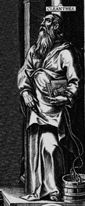 Representation of the Greek philosopher Stoicist Cleanthe (330-232 BC) Engraving from the frontispiece of Philosophical Works by Seneca
