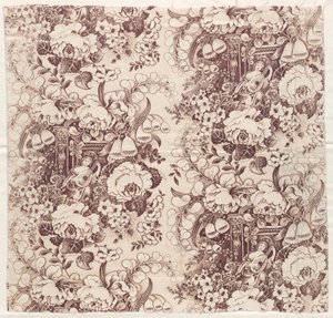 Roller-Printed Cotton with Design of Woman Playing a Lute by Unknown artist