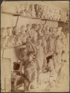 Room full of busts and statues by Unknown artist
