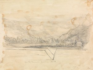 Rural Landscape with Mountains in the Distance by Unknown artist