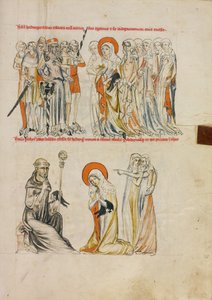 Saint Hedwig Receiving Shoes Miraculously; Abbot Gunther of Leubus Presenting Shoes to Saint Hedwig