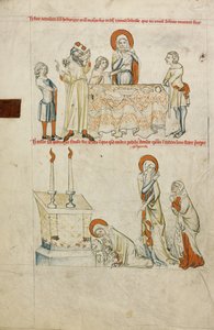 Saint Hedwig Refusing to Drink Wine; Saint Hedwig Praying before an Altar