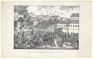 Scene at the Mariahilf Line to Vienna by Unknown artist