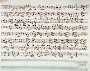 Sheet Music Page for the First Violin in the Opening of 