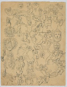 Sheet with Putti and Studies after the Antique by Unknown artist