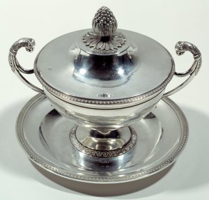 Silver Cup with Top of a Pine Cone