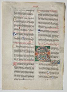 Single Leaf from a Decretum by Gratian: Decorated Initial Q by Unknown artist