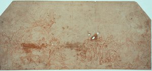 Sketch for the Last Judgment (recto); Head Study (verso) by Unknown artist