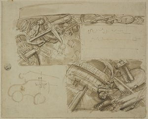 Sketches of Various Objects, Including Anchor