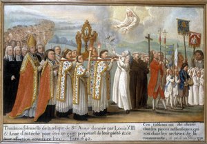 Solemn Translation of the Relic of Saint Anne Given by Louis XIII and Anne of Austria as a Perpetual Pledge of Their Piety and Affection Towards This Place, in the Year 1640 - Ex-Voto of Sainte-Anne d