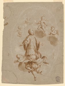 St. Aloysius Gonzaga is Received in Heaven by the Christ Child