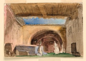 Stage Design, Interior of House and Court