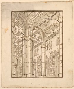 Stage Design: Library Interior with Arches by Unknown artist