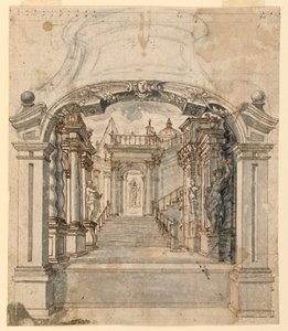 Stage Design: Staircase with Sculptures
