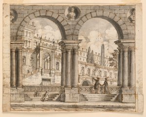 Stage Design, Street and Palaces by Unknown artist