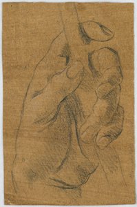 Study: The Left Hand of a Man with a Stick by Unknown artist