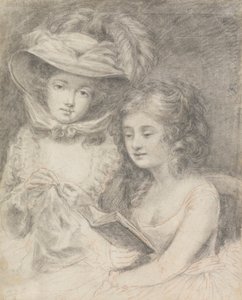 Study of a Woman Sewing and a Girl Reading by Unknown artist