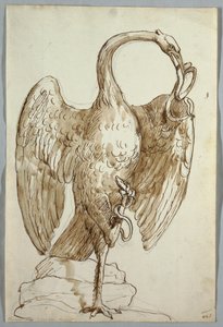 Swan and Two Snakes by Unknown artist