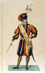 Swiss Guard of the Vatican City in Small Outfit