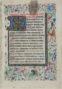 Text Leaf from a Book of Hours by Unknown artist