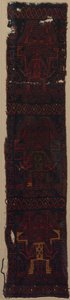 Textile Fragment with Three Frontal Deities and Interlace Pattern by Unknown artist