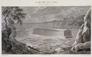The Arch of Noe under the Deluge (engraving by Fortier and Bovinet) by Unknown artist