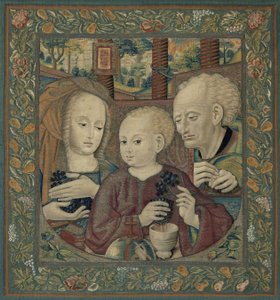 The Holy Family with the Infant Christ Pressing the Wine of the Eucharist by Unknown artist