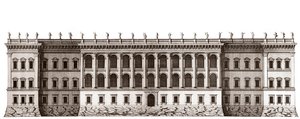 The Louvre in Paris, Project of Gian Lorenzo Bernini: Elevation of the Main Facade Facing Tuileries - From 