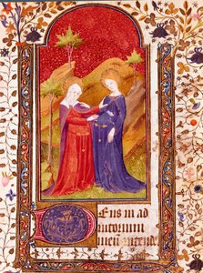 The Visitation. Miniature from the Book of Hours of Isabella of Castile (1451-1504) 15th century. Seville, Biblioteca Colombina