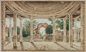 The Mosque of Delhi and the Iron Pillar