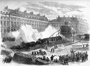 The Paris Commune in 1871. Demolition of the Vendome Column by the Federes on April 12 by Unknown artist
