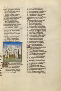 The Personification of Friendship Giving a Garland and Sacks of Gold for Alms to the Lover by Unknown artist
