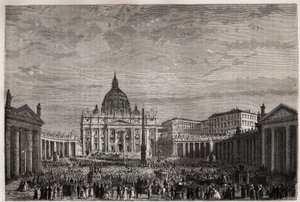 The crowd rushed to St. Peter