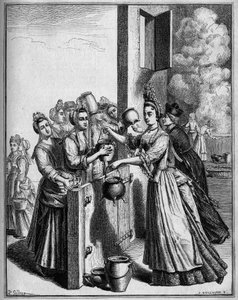 The help of soup in Paris during the famine of 1709 (after an eighteenth century print) by Unknown artist